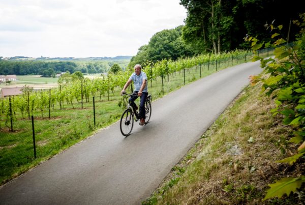 man op elektrische fiets