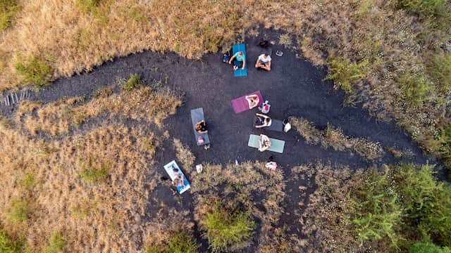 Session de yoga sur terril à Charleroi header image