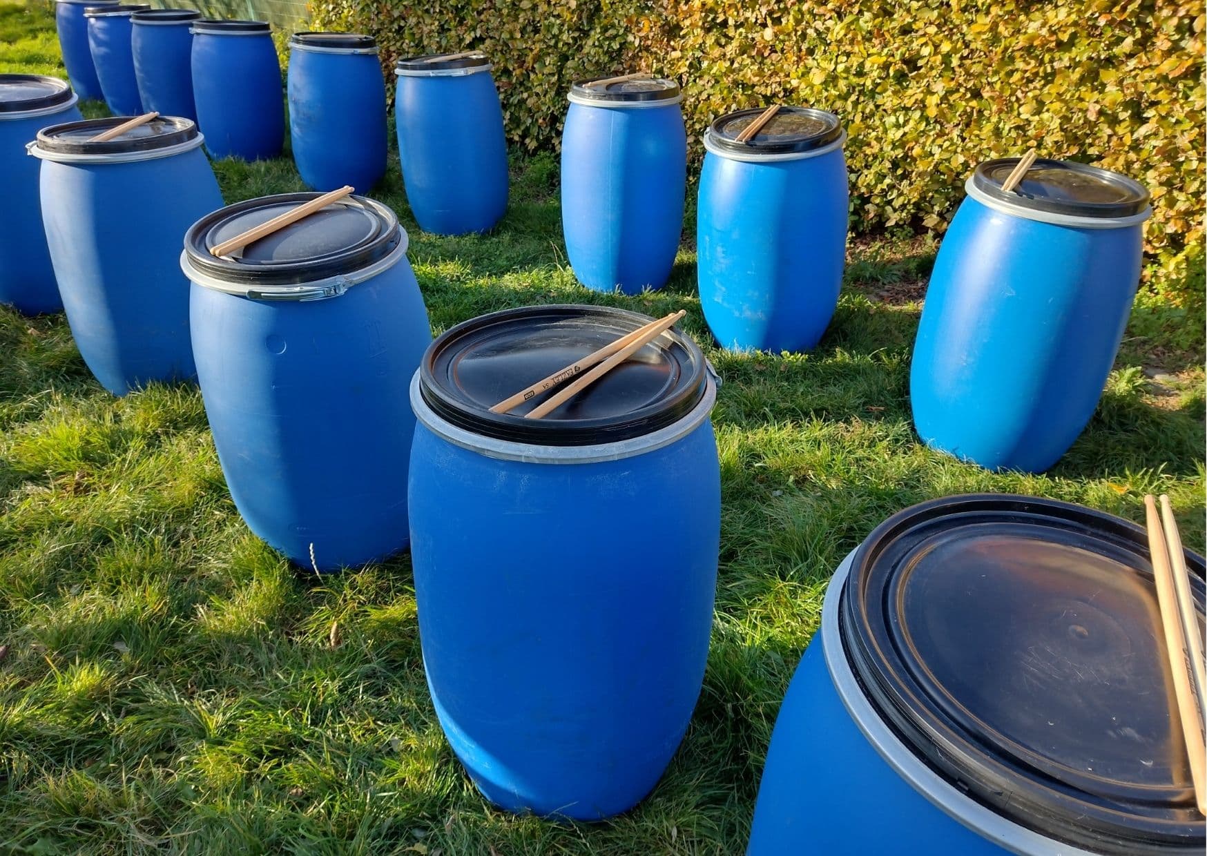Barrel Drumming!
