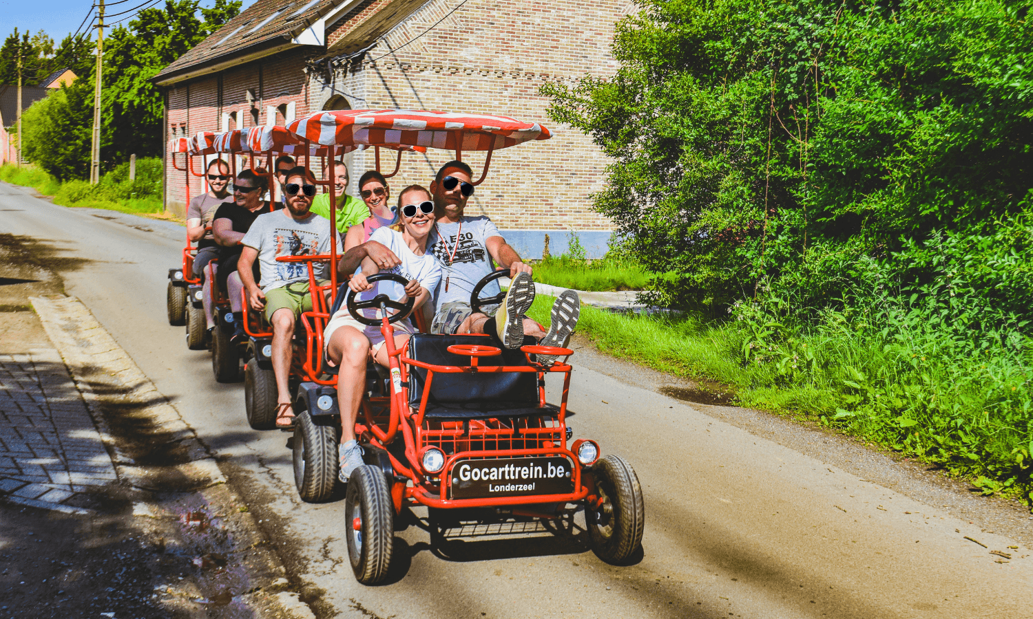 Quest with a train of go-karts header image